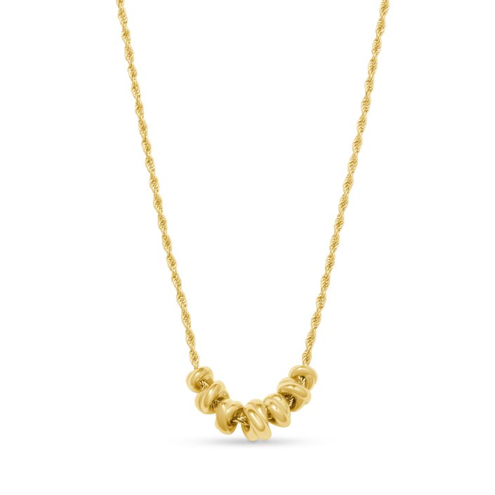 Mi Tesoro - Lucky 7 Ring Charm Necklace Gold