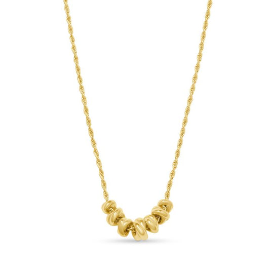 Mi Tesoro - Lucky 7 Ring Charm Necklace Gold