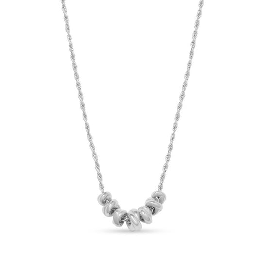 Mi Tesoro - Lucky 7 Ring Charm Necklace Silver