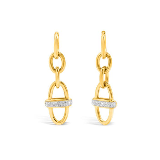 Mi Tesoro - Oval Link Chain Earrings - Gold