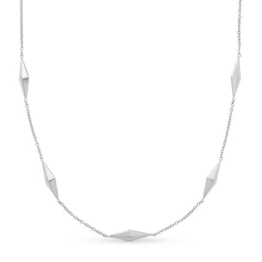 Rivet Choker Necklace - Silver