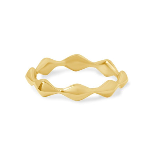 Rivet Stacker Ring - Gold