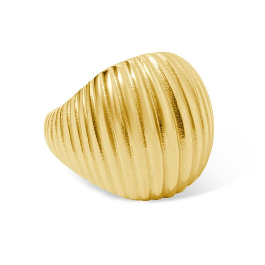 Mi Tesoro - Scalloped Domed Ring Gold