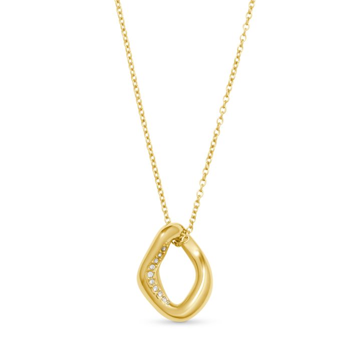 Sculptural Oval Necklace - Gold