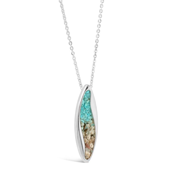 Ocean Current Necklace - Turquoise Gradient, Beaches of Cape Cod