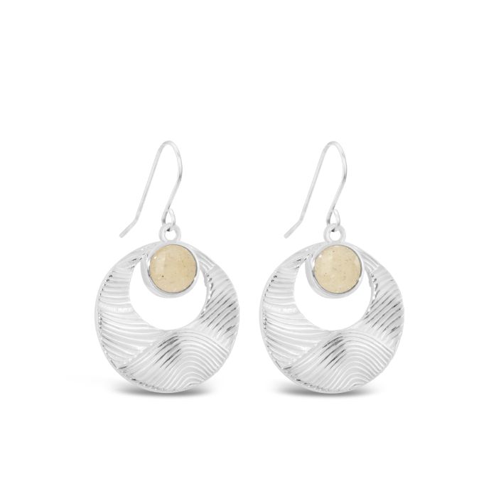 Dune Jewelry - Ocean Waves Drop Earrings - Beaches of Cape Cod