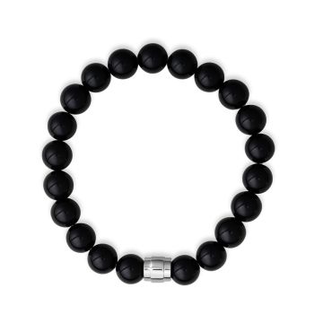 Onyx Bead Bracelet SILVER