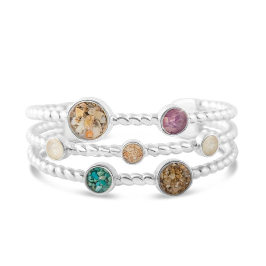 Rope Seven Sand Cuff Bracelet- Beaches of Cape Cod, Abalone shell, Turquoise, Mother of Pearl