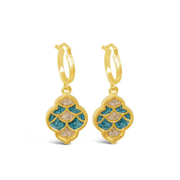 Siren Earrings by Captain Kate - 14k Gold Vermeil and Sand from The Beaches of Cape Cod