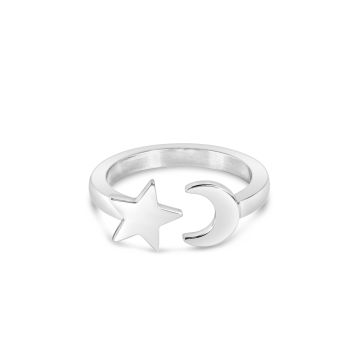 Star Moon Ring SILVER 7