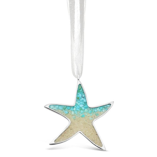 Dune Starfish Ornament - Turquoise Gradient, Beaches of Cape Cod