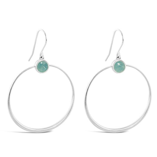 Dune Jewelry - The Daisy Hoop Earrings- Lake Ontario