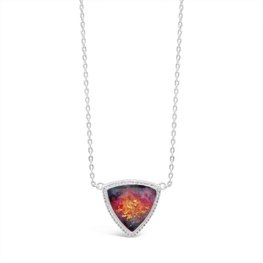 Trillion Necklace with White Topaz - Sunset Gradient by Christine Kesteloo