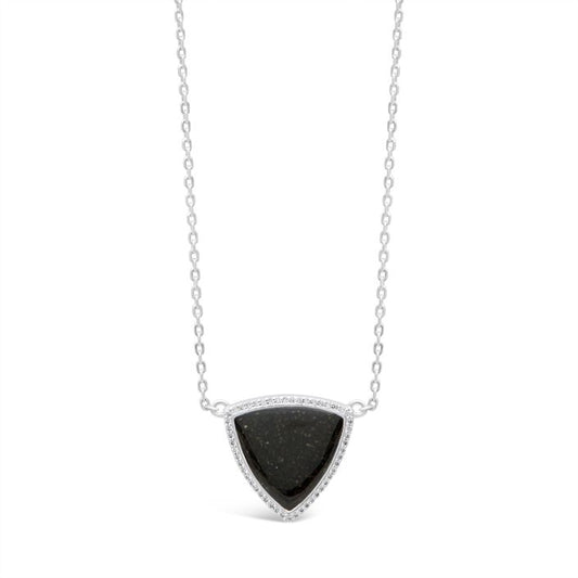 Trillion Necklace with White Topaz by Christine Kesteloo - Mussel Shell