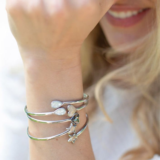 Twisty Bypass Cuff - Teardrop - Annisquam Lighthouse Beach Gloucester MA