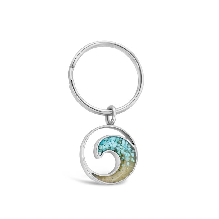 Dune Keychain Turquoise Gradient & Beaches of Cape Cod