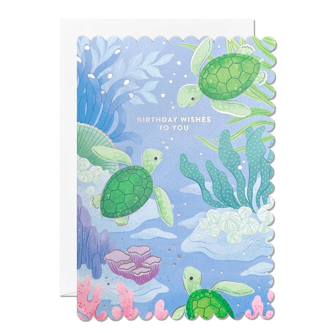 Ricicle Cards - Turtle Birthday Wishes Card