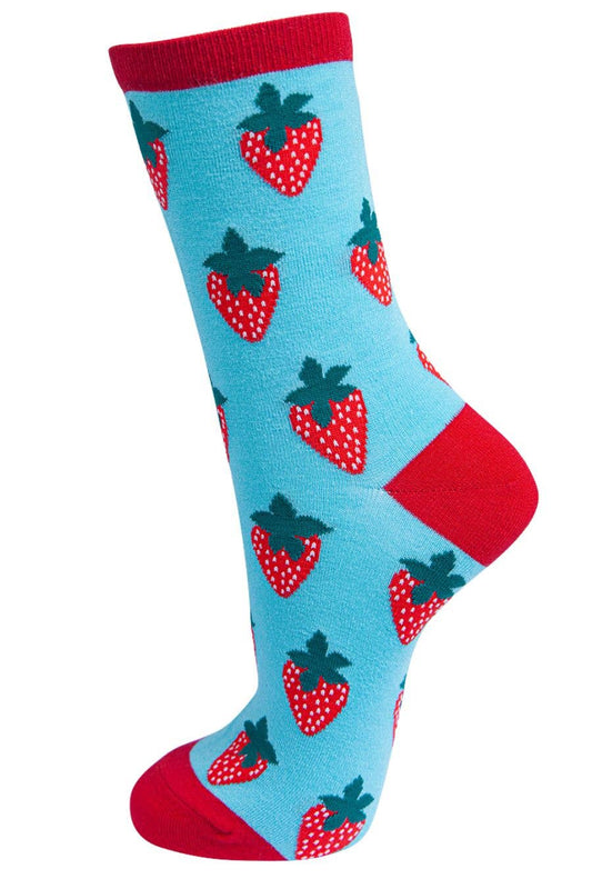 Sock Talk - Women's Bamboo Strawberry Socks