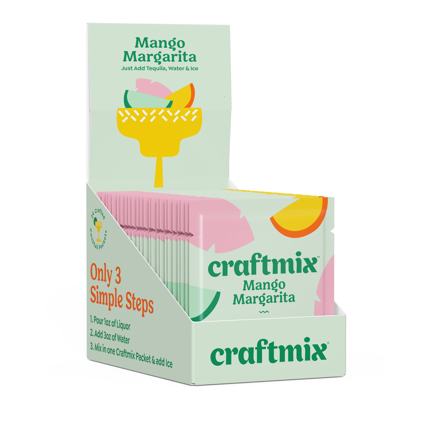 Craftmix - Mango Margarita Cocktail/Mocktail Mixer - 24ct Caddy
