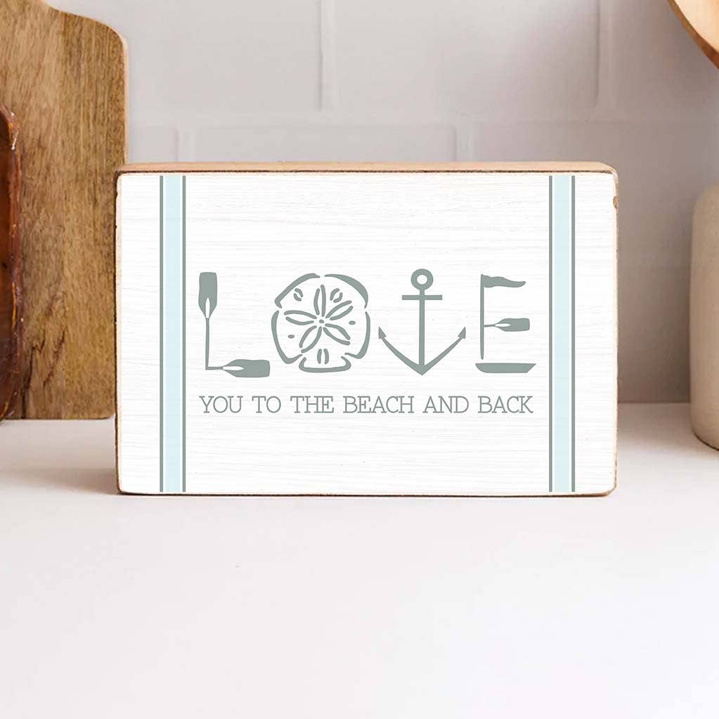 Rustic Marlin - Love You to the Beach and Back Decorative Wooden Block