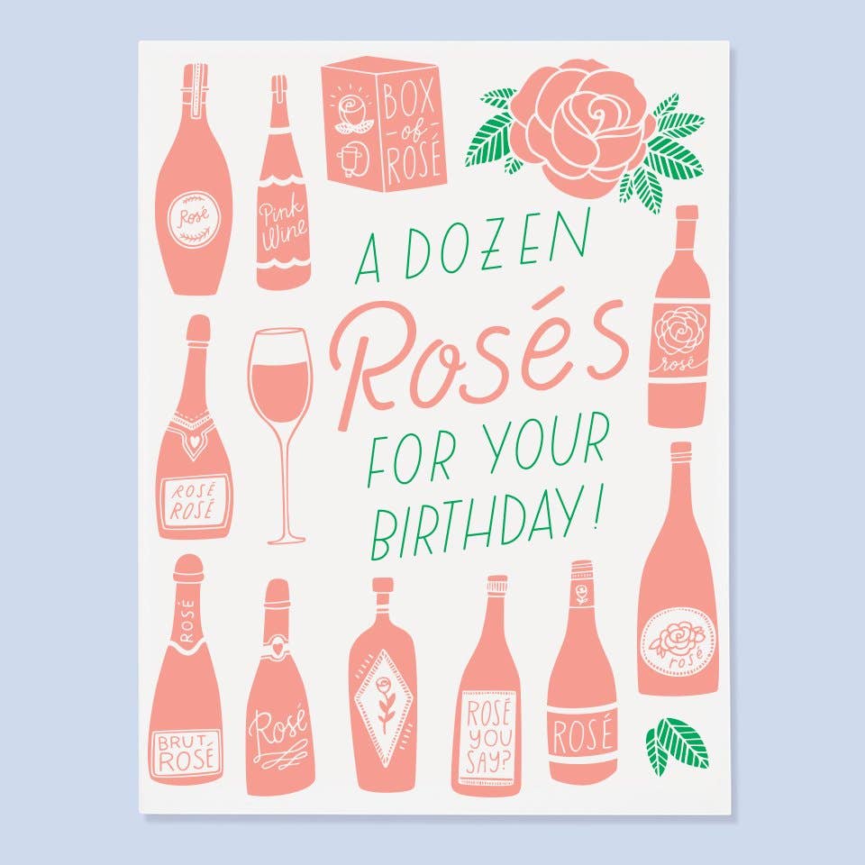The Good Twin - Dozen Rosés Birthday Card