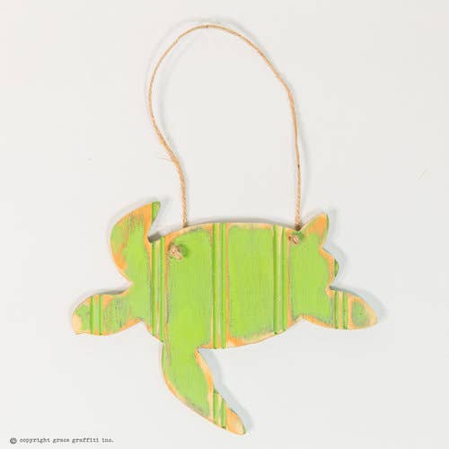 Grace Graffiti - Sea Turtle Wooden Hanger