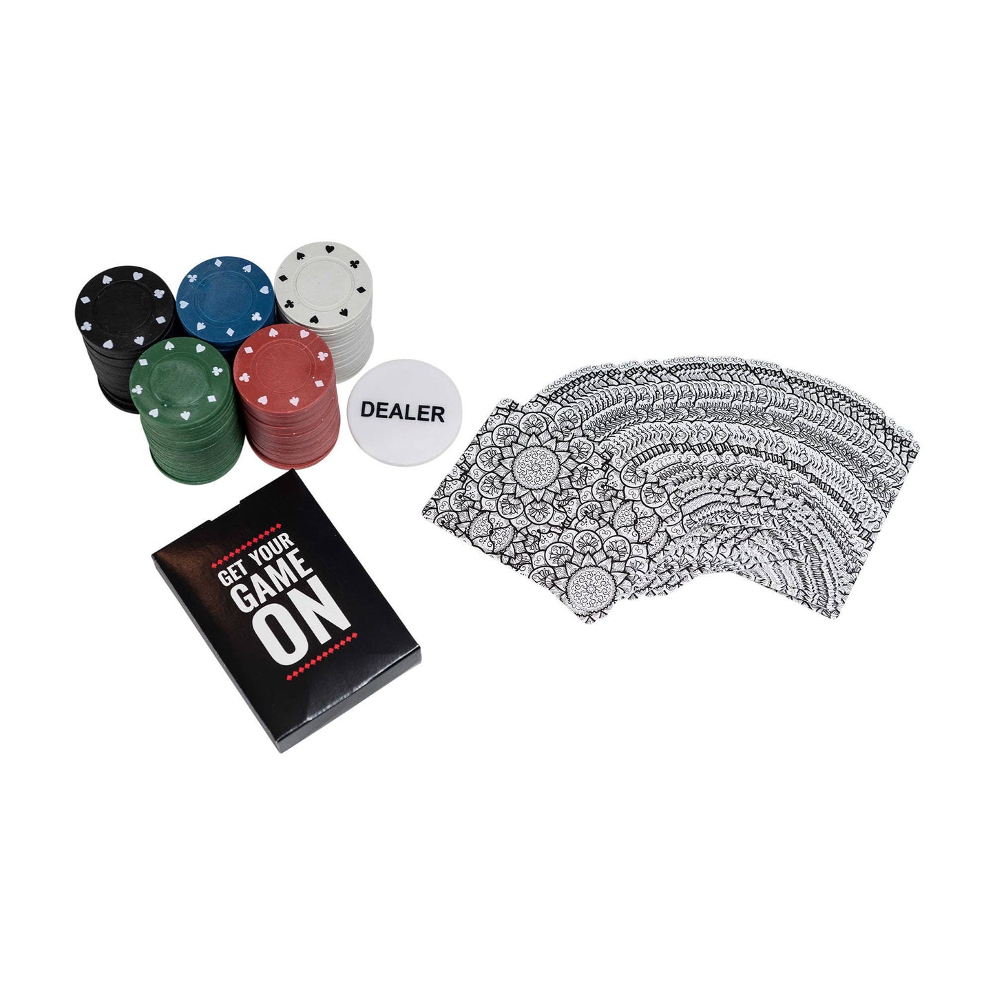 Mad Man - Men's Professional Poker in a Tin Set: Black