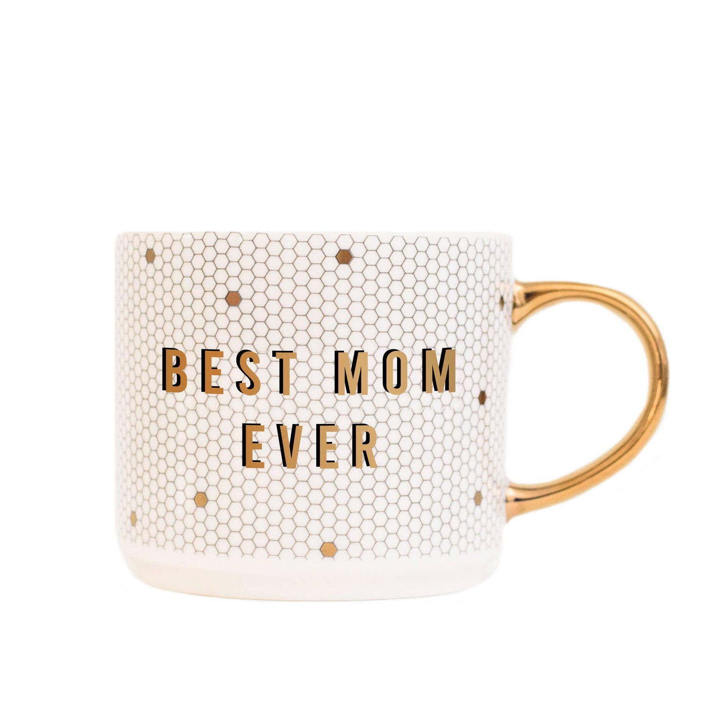 Sweet Water Décor - Best Mom Ever Gold Tile Coffee Mug