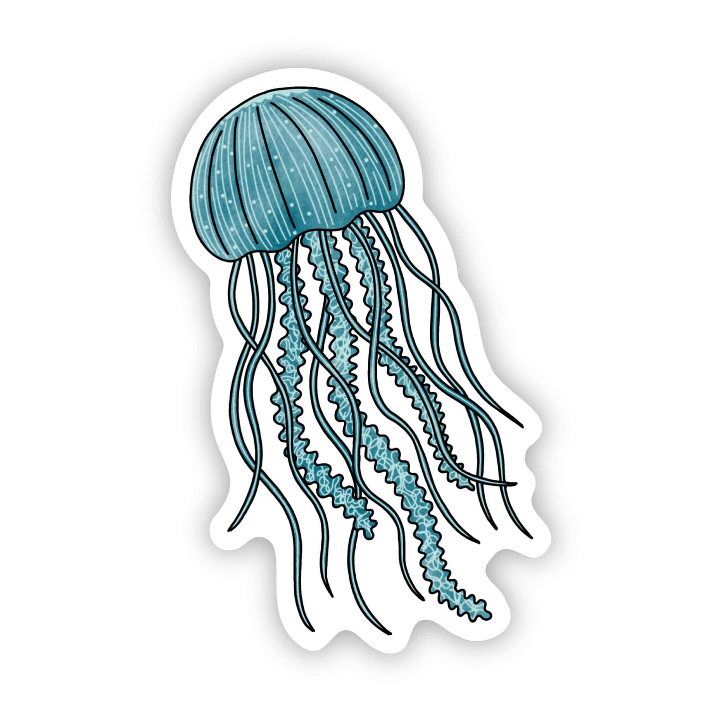 Big Moods - Teal Jellyfish Sticker
