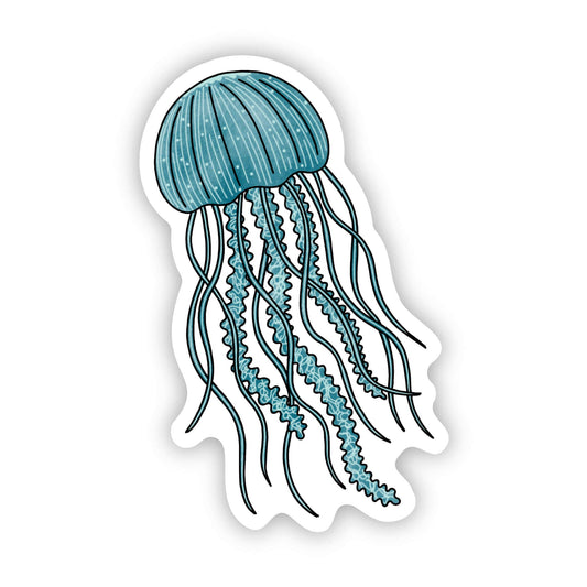 Big Moods - Teal Jellyfish Sticker