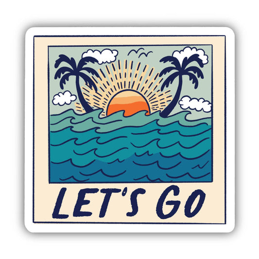 Big Moods - Let's Go Tropical Travel Sticker