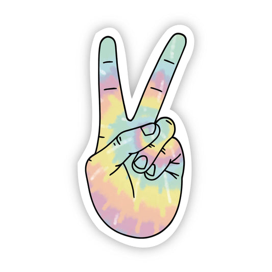 Big Moods - Peace Sign Tie Dye Aesthetic Sticker