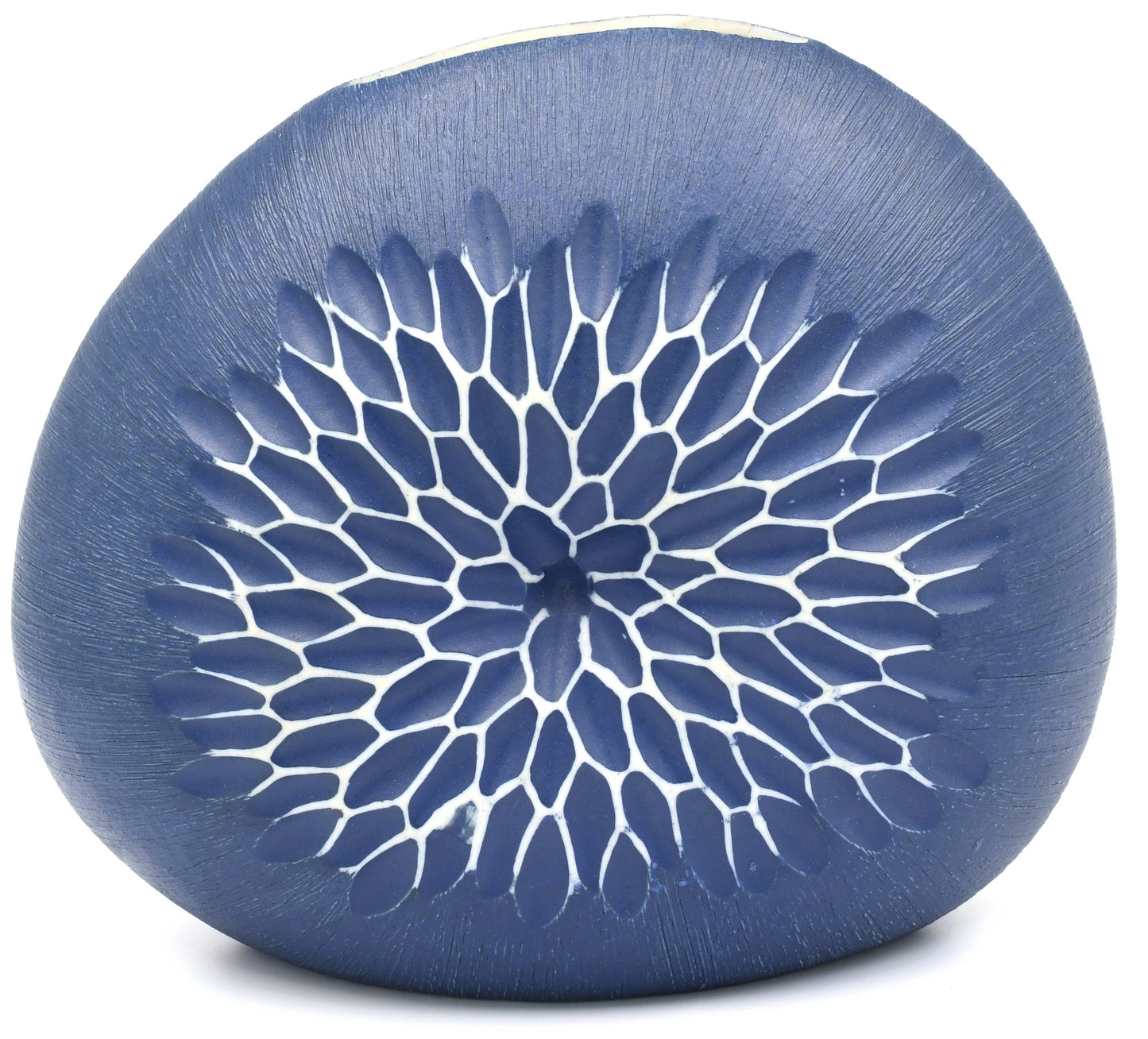 Art Floral Trading LLC - Diva Round Vase - Deep Blue Webbing