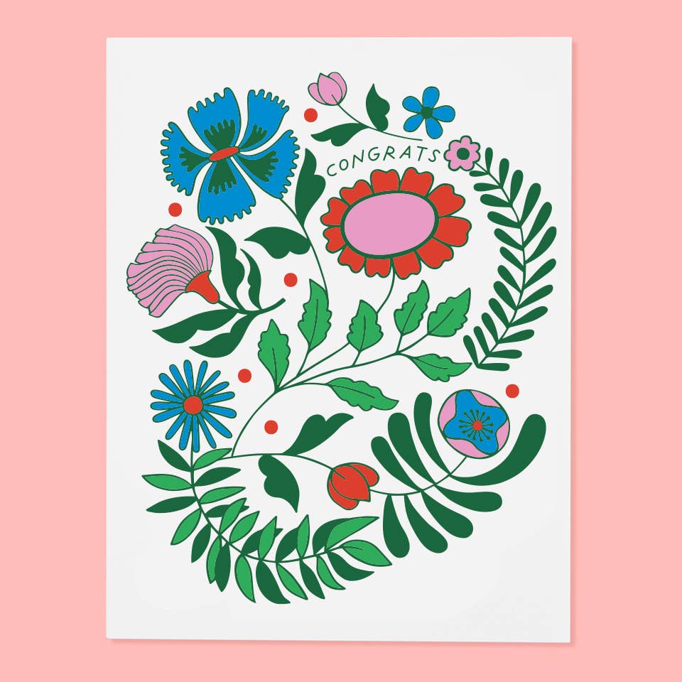 The Good Twin - Floral Congrats Card