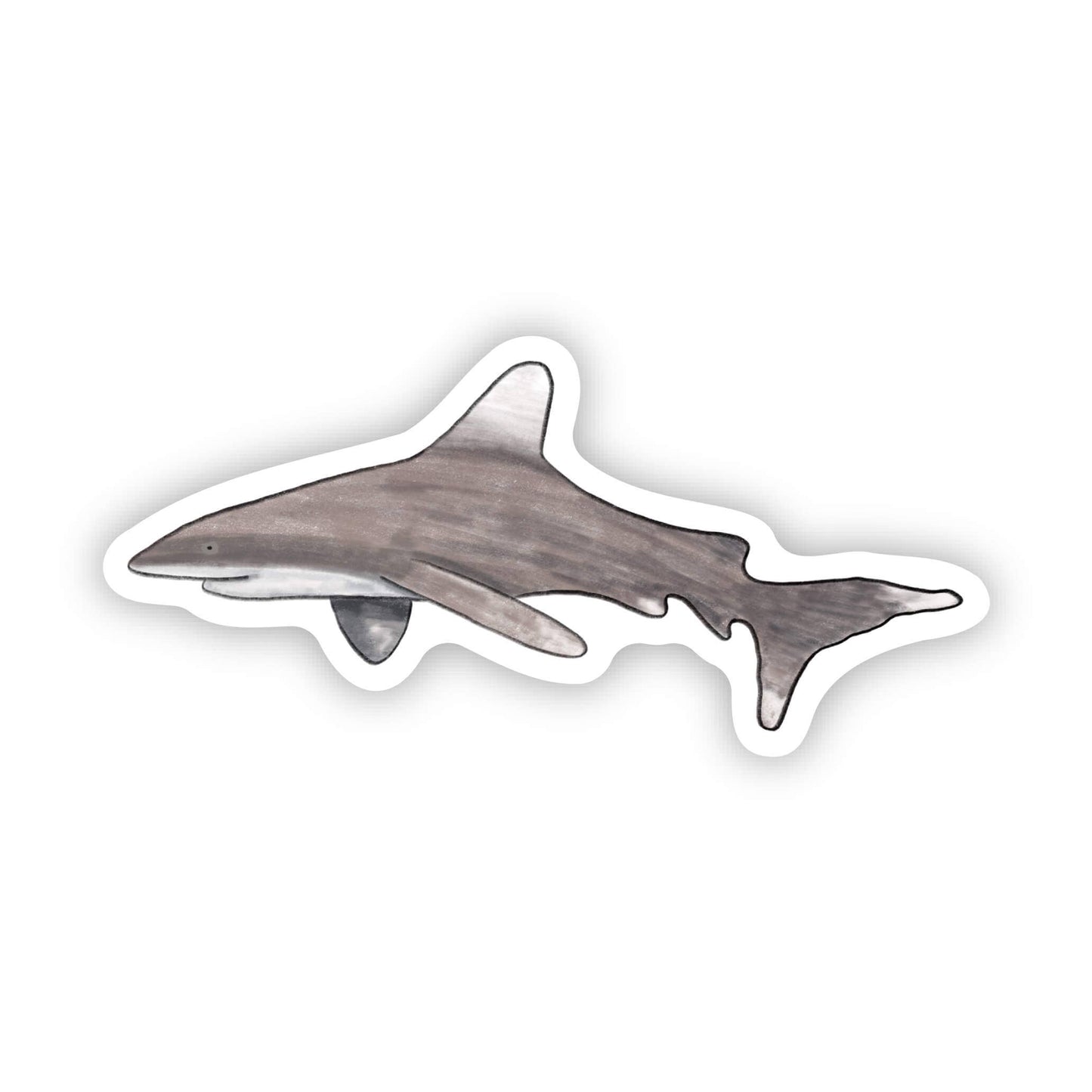 Big Moods - White Fin Shark Sticker