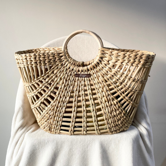 Saanjh - Saanjh Classy French-Style Natural Straw Brunch | Beach Bag