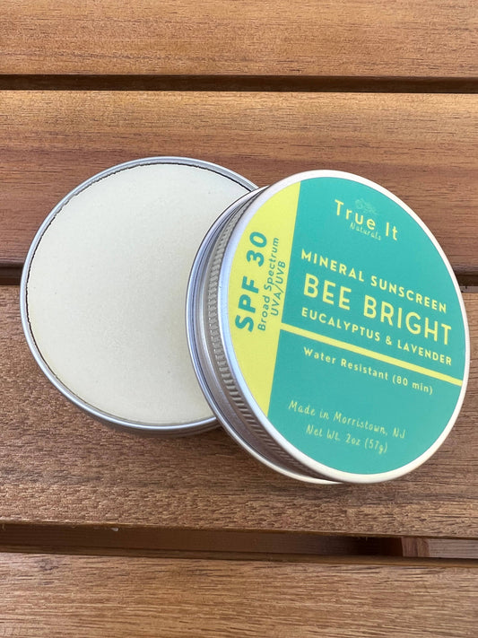 True It Naturals - Organic Beeswax Sunscreen - SPF 30 - Eucalyptus/Lavender