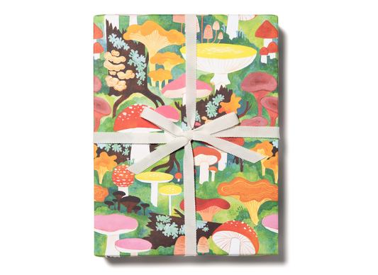 Red Cap Cards - Woodland Mushrooms wrapping paper rolls