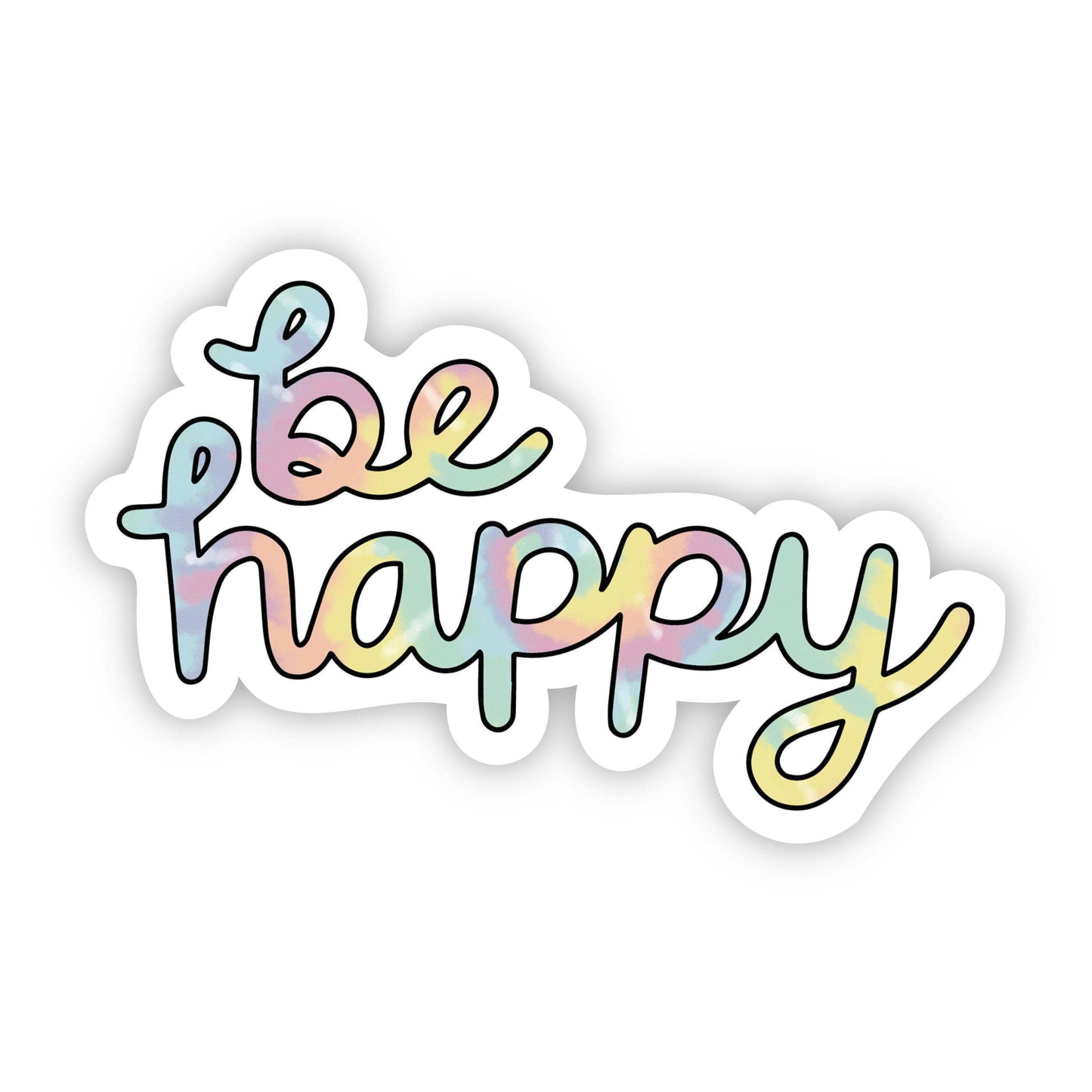 Big Moods - Be Happy Tie Dye Aesthetic Sticker