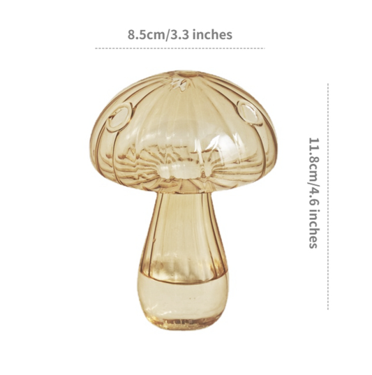 IVORE.GROUP - Mini Glass Mushroom Bud Vase - Sand