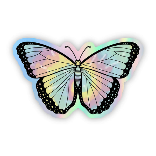 Big Moods - Holographic Tie Dye Butterfly Sticker