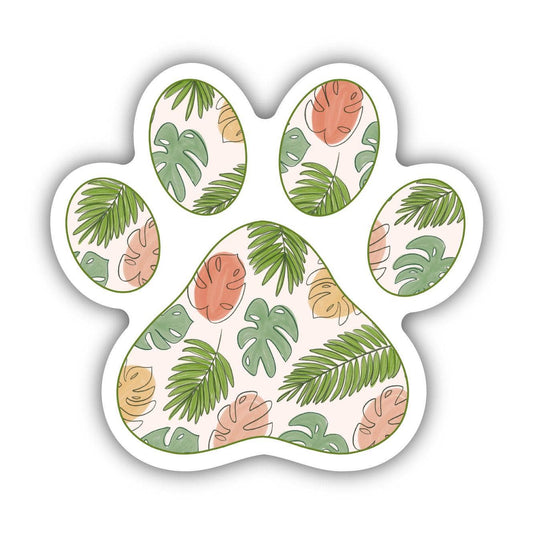 Big Moods - "Multicolor Plant Paw Print" Sticker