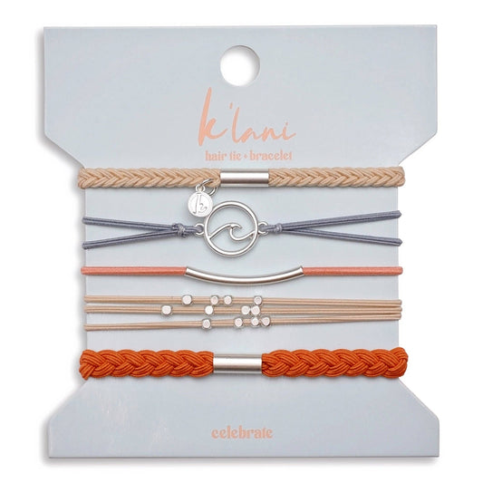 K' Lani Hair Tie Bracelets - Celebrate - Large