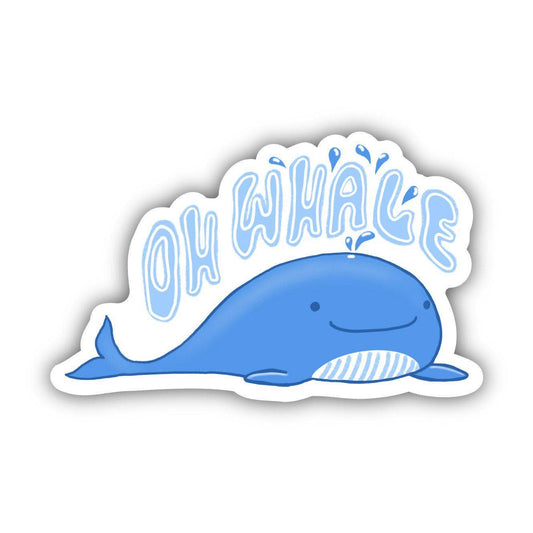 Big Moods - Oh Whale Blue Sticker