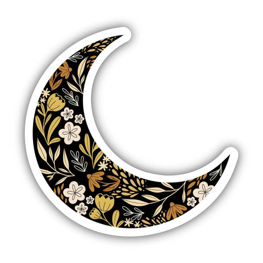 Big Moods - "Floral Moon" Sticker