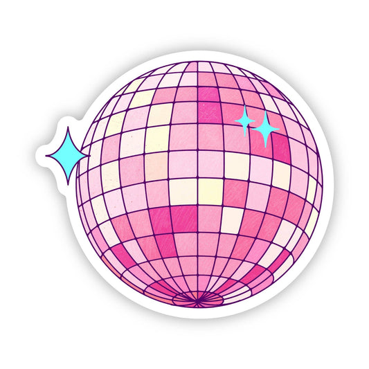 Big Moods - Discoball pink sticker