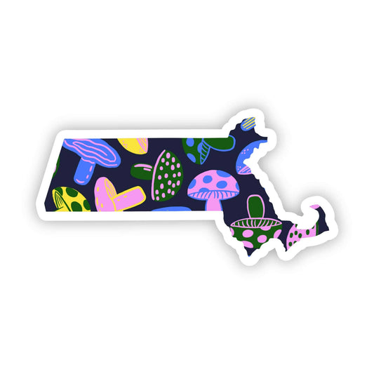 Big Moods - Massachusetts Sticker - Mushroom