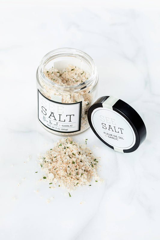 SEE SALT - Fleur de Sel Sea Salt + Roasted Garlic