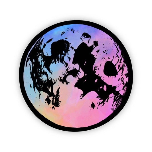 Big Moods - Multicolor Moon Sticker