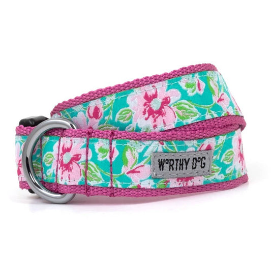 The Worthy Dog - Watercolor Floral Collar - Large